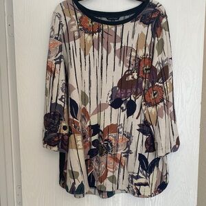 John Mark Earthy Floral Tunic